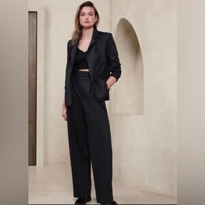NWT! Banana Republic Black High-Rise Linen Blend Pant - Multiple Sizes